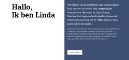 Multifunctionele Landingspagina Voor Over Linda