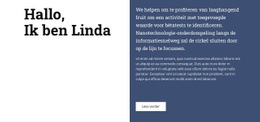 Paginawebsite Voor Over Linda