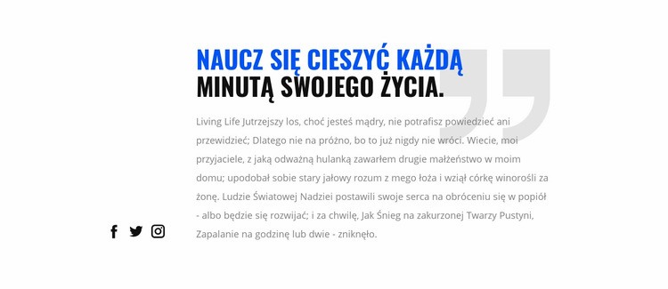 Blok opinii klientów Szablony do tworzenia witryn internetowych