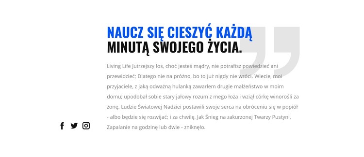 Blok opinii klientów Szablon CSS