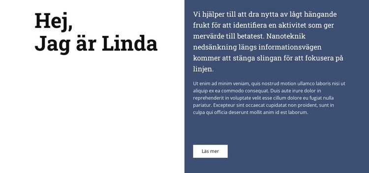 Om Linda HTML-mall