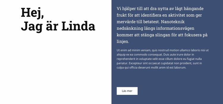 Om Linda Webbplats mall