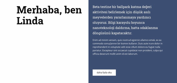 Linda hakkında Html Web Sitesi Oluşturucu