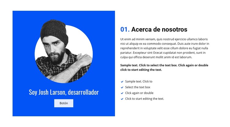 Acerca de Josh, nuestro desarrollador Plantilla CSS