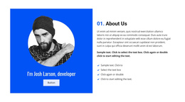 About Josh, Our Developer - One Page Design