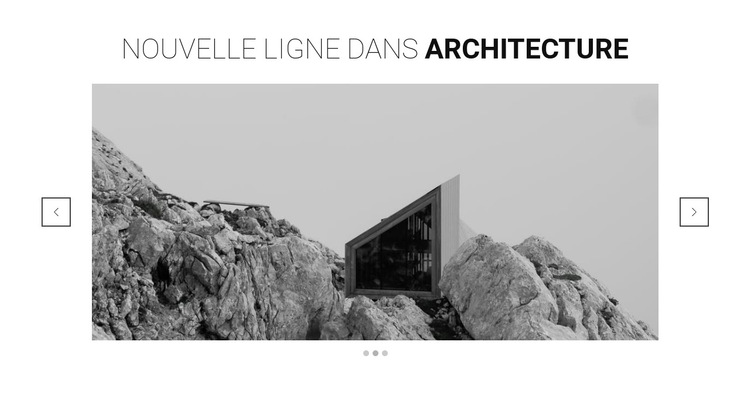 Nouvelle ligne en architecture Modèle de site Web