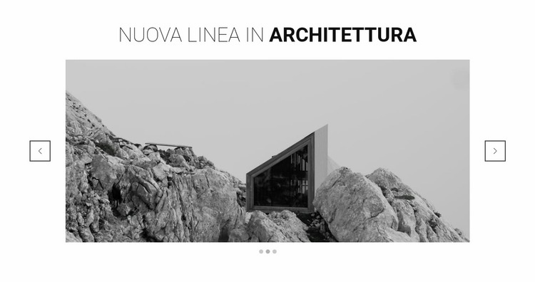 Nuova linea in architettura Mockup del sito web