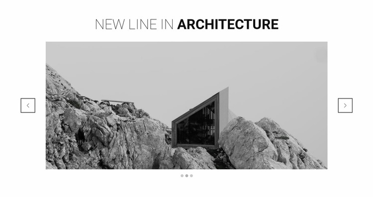 New line in architecture Website Mockup