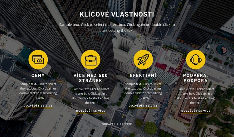 Naše klíčové vlastnosti Šablona CSS