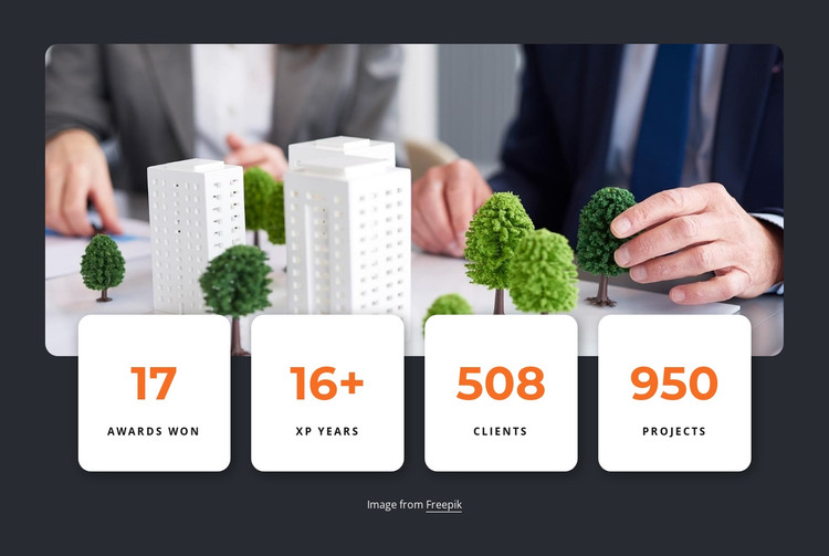 Overlapping counters HTML Template