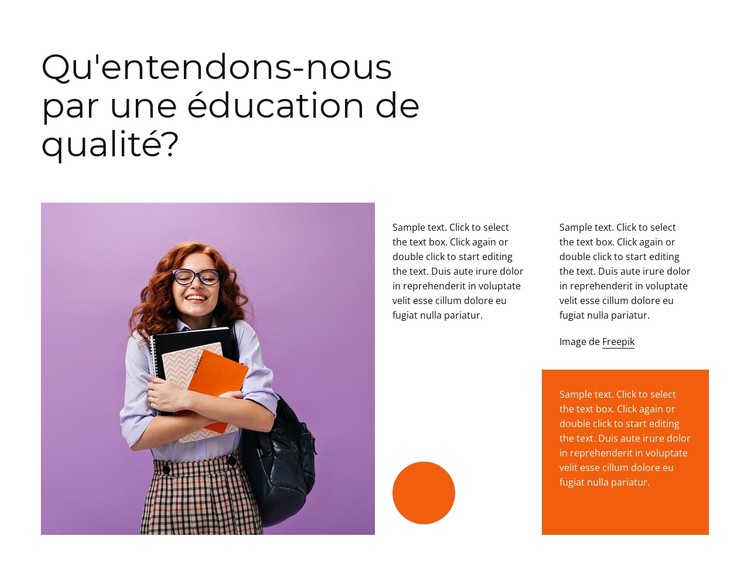 Éducation de qualité Modèle CSS