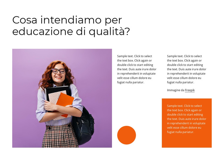 Educazione di qualità Modello HTML