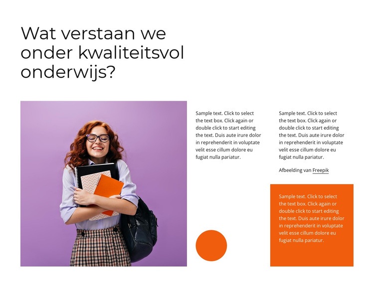 Kwaliteit onderwijs HTML5-sjabloon