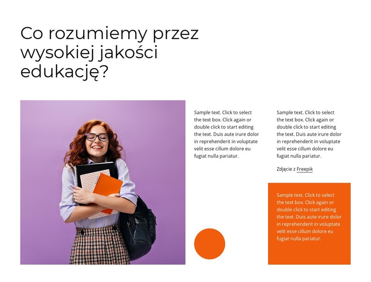 Jakość edukacji Kreator witryn internetowych HTML