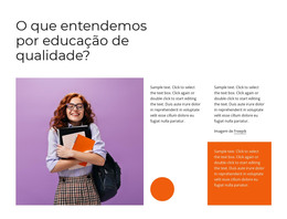 Educação De Qualidade - Modelo HTML E CSS