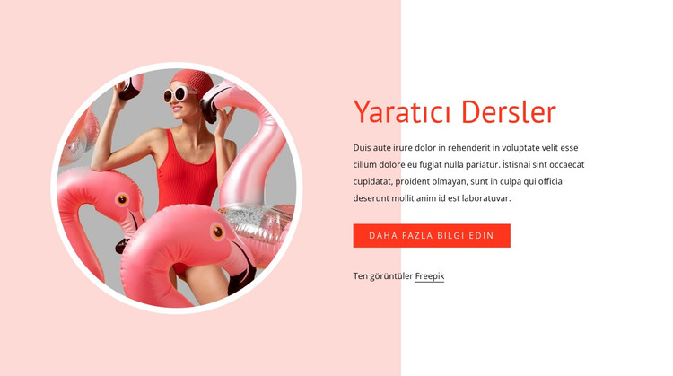 Yaratıcı dersler HTML Şablonu