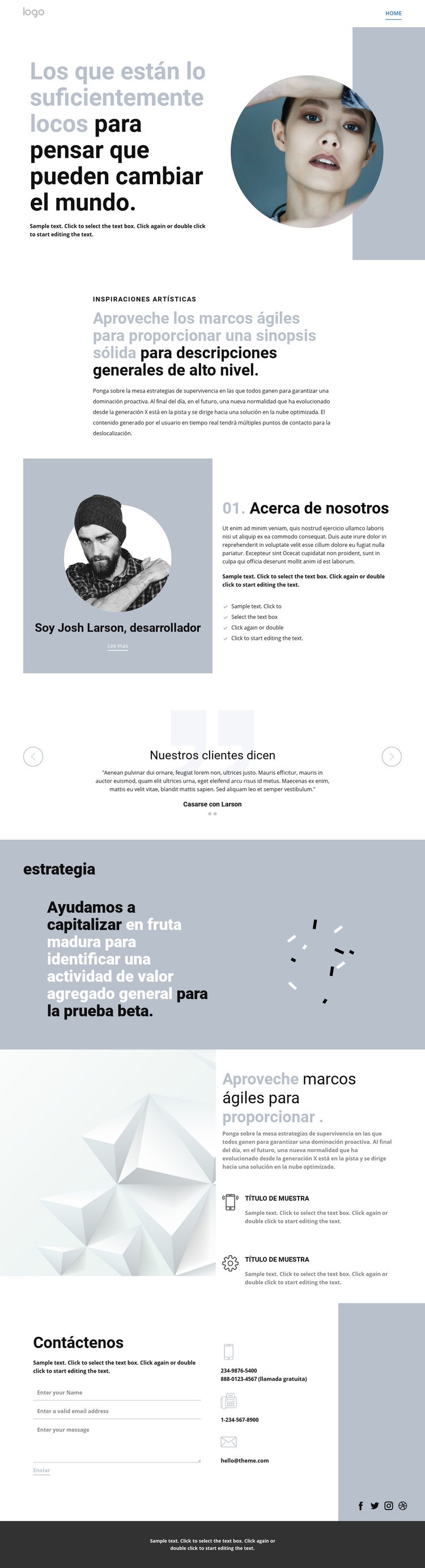 Arte de innovación de estudio creativo Diseño de páginas web