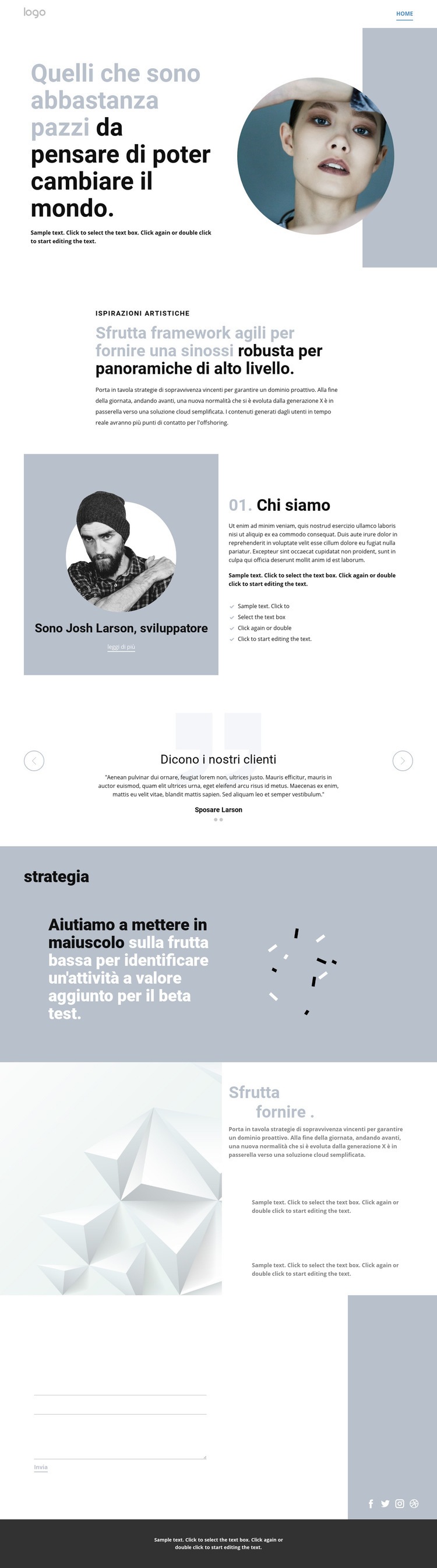 Studio creativo innovazione art Costruttore di siti web HTML