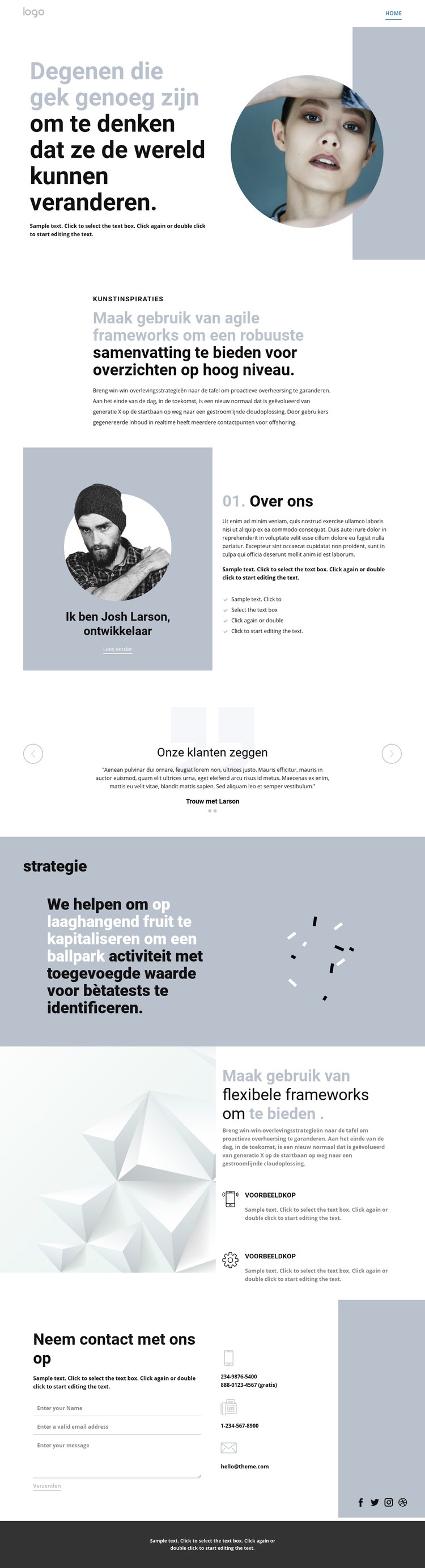 Creatieve studio-innovatiekunst CSS-sjabloon