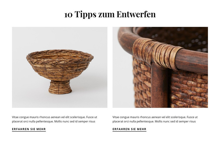 10 Tipps für das Design HTML-Vorlage