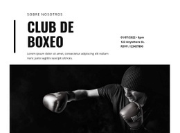 Página De Destino Exclusiva Para Club De Boxeo