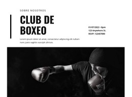 Club De Boxeo Sitio Web De Una Sola Página