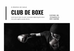 Club De Boxe - Maquette De Site Web PSD