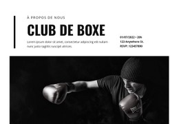 Club De Boxe Site Web D'Une Seule Page