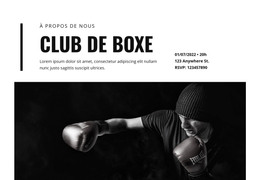 Club De Boxe - Modèle HTML Réactif