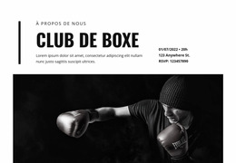 Club De Boxe - Modèle De Site Web Joomla