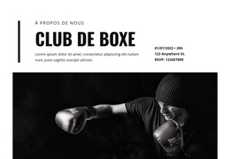 Club De Boxe - Modèle De Site Web Gratuit