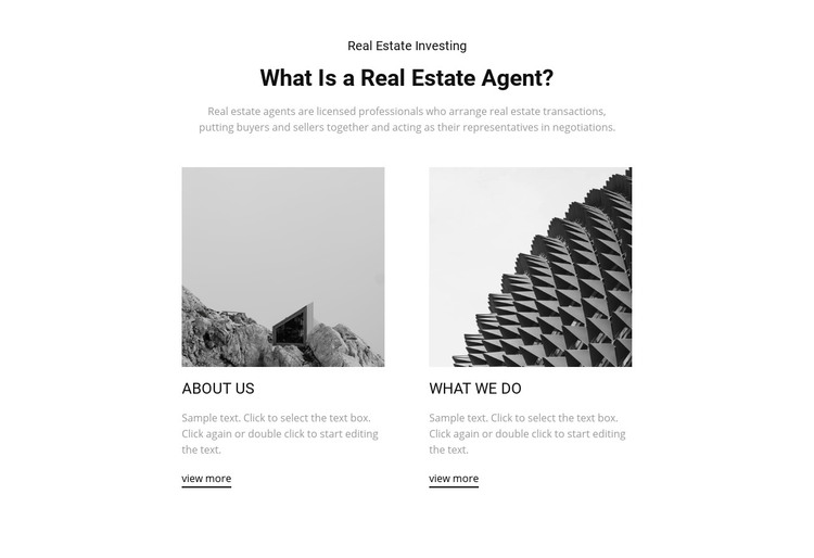 Professional agents Homepage Design