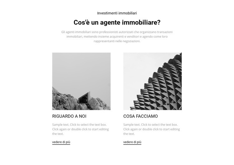 Agenti professionisti Mockup del sito web