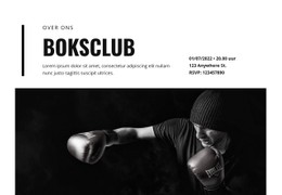 Boksclub Website Met Één Pagina