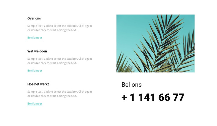 Bel ons gerust HTML-sjabloon