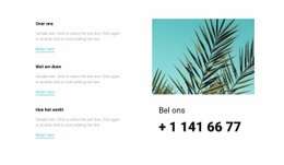 Bel Ons Gerust - Functionaliteit HTML5-Sjabloon