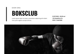 Boksclub - Gratis Websitesjabloon
