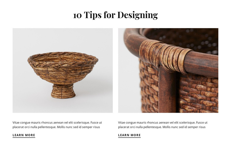 10 tips for design One Page Template