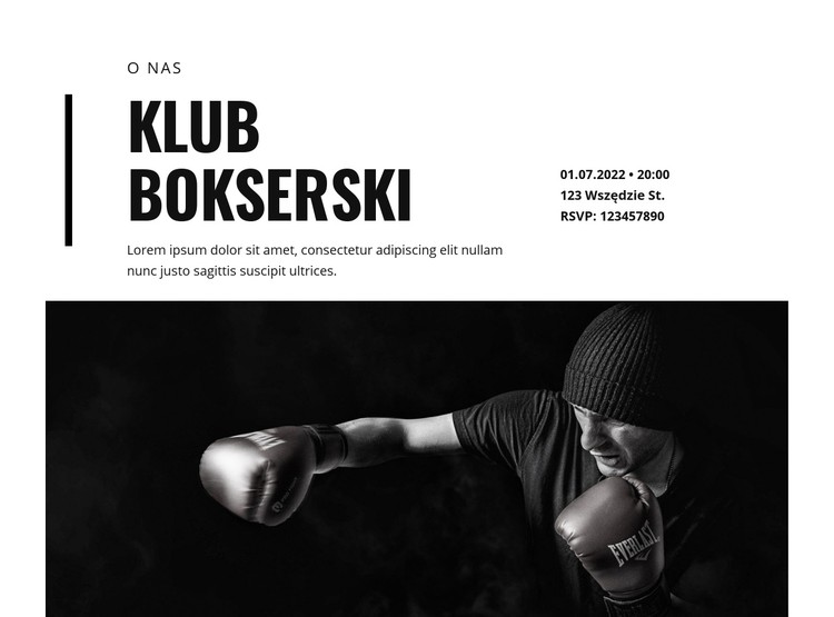 Klub bokserski Szablon CSS