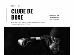 Clube De Boxe - Maquete Do Site Em PSD