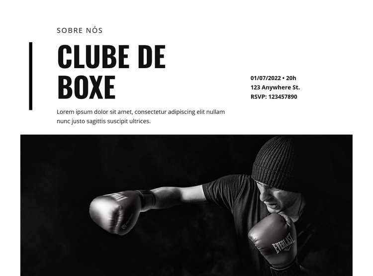 Clube de boxe Template CSS