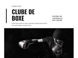 Clube De Boxe - Modelo Moderno De Uma Página