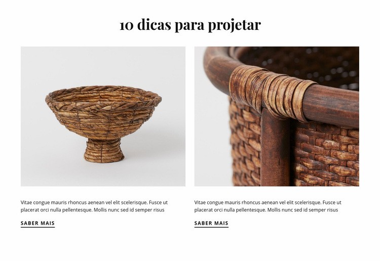 10 dicas para design Modelo de uma página