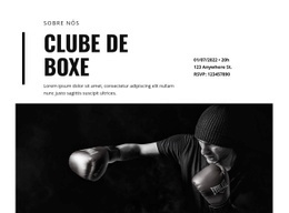 Página De Destino Exclusiva Para Clube De Boxe