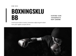 Boxningsklubb - Nedladdning Av HTML-Mall