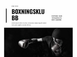 Boxningsklubb - Gratis Webbplatsmall