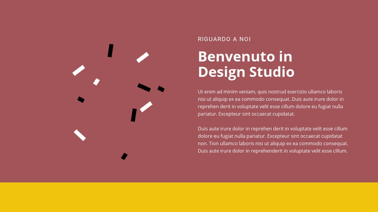 Benvenuto nel design Modello di sito Web