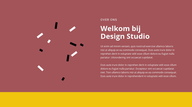 Welkom bij design Website sjabloon