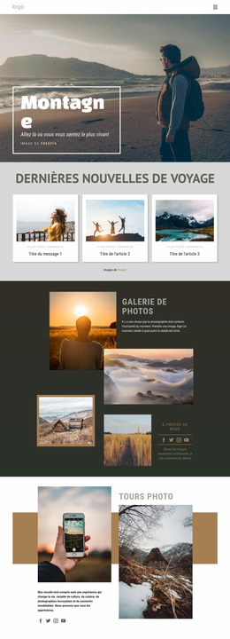 Voyage D'Avantage En Montagne - Modèle Joomla Personnalisé