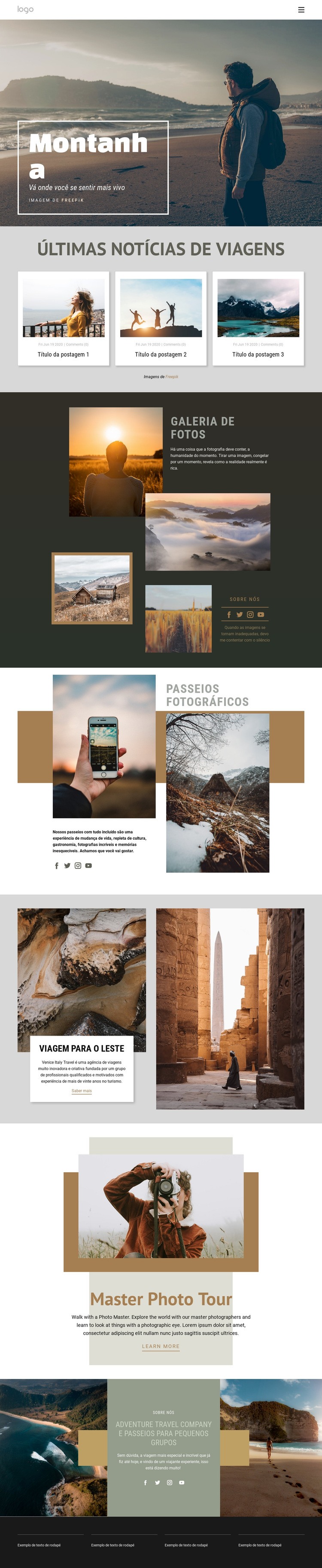 Viagem de montanha Modelo